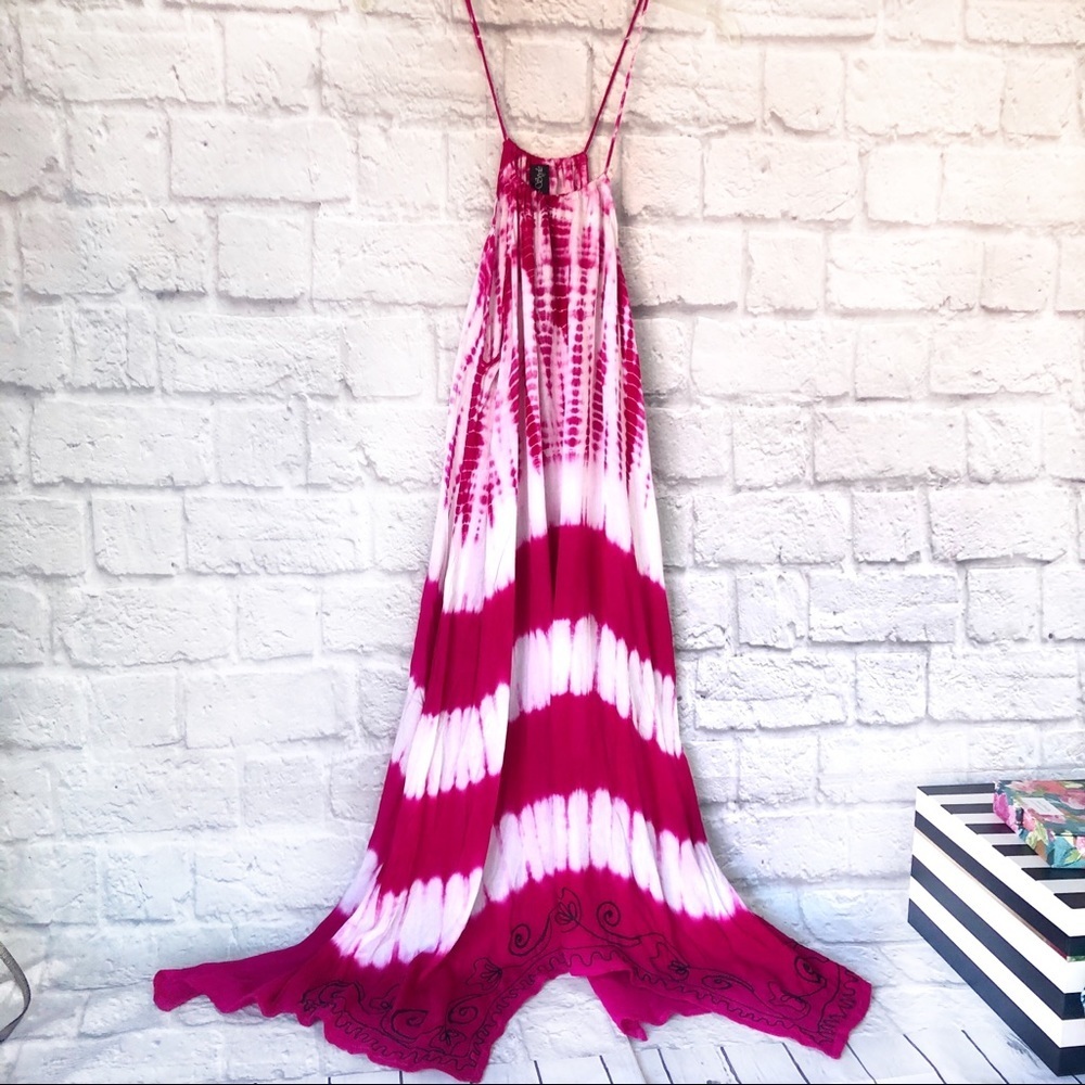 Tie Died Summer Pink Fuchsia Dress NWT